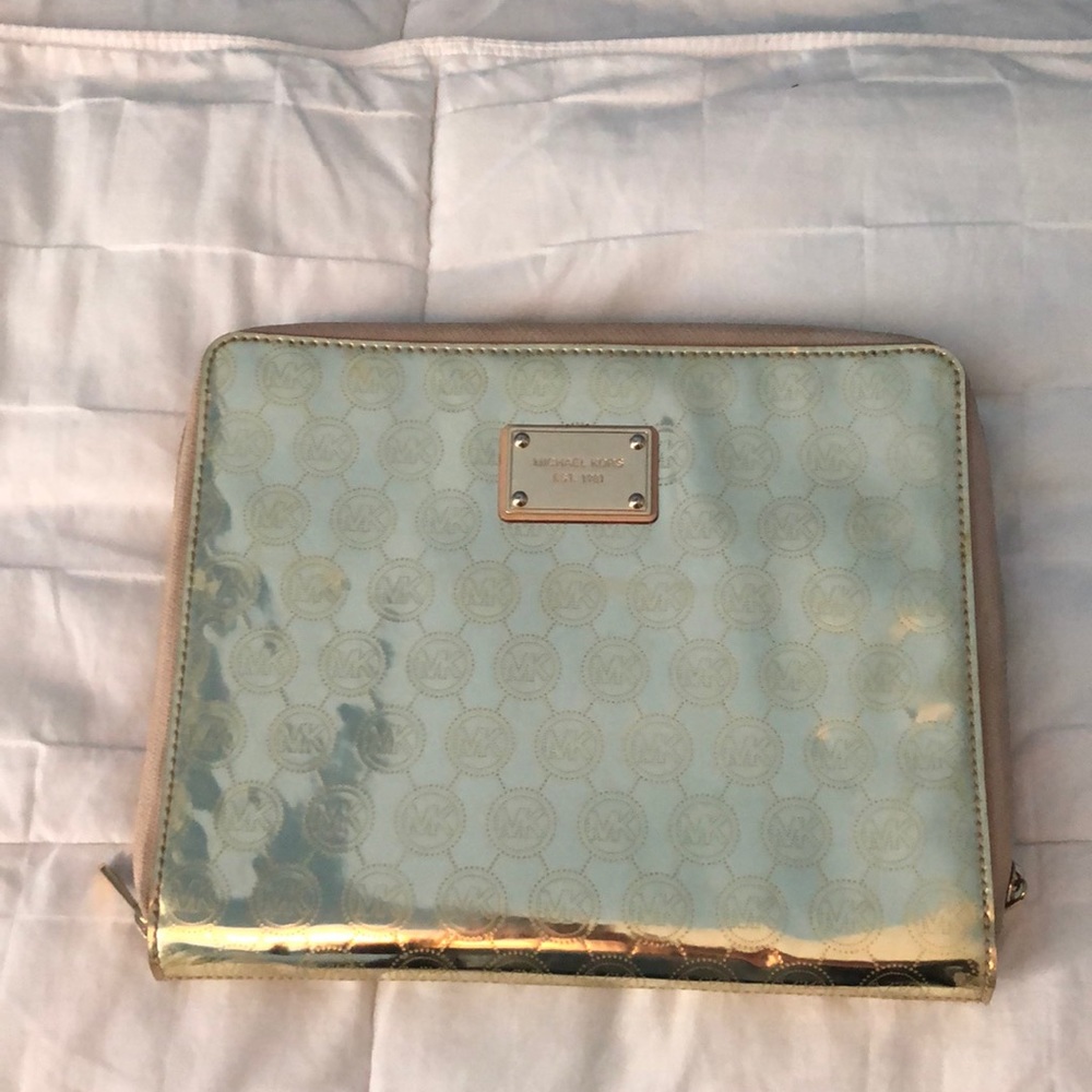 Michael Kors Gold metallic iPad case